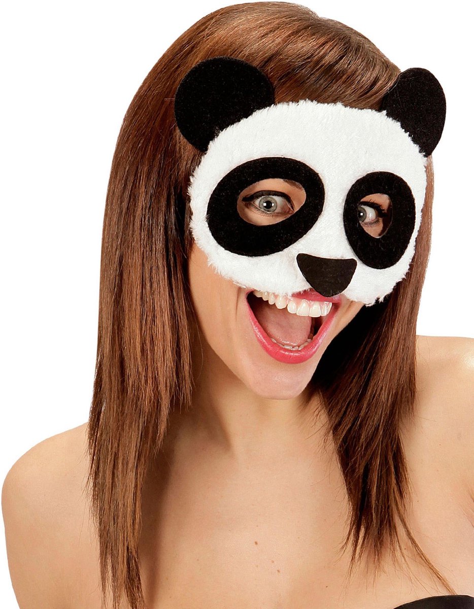 WIDMANN - Panda masker voor volwassenen - Maskers > Masquerade masker